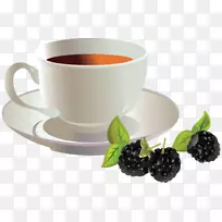 蓝莓茶咖啡杯