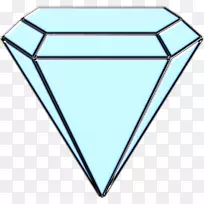 蓝色钻石剪贴画-钻石