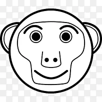 灵长类面具猴子黑猩猩夹艺术面具