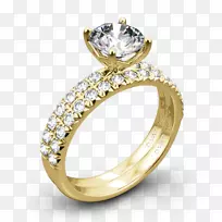 结婚戒指，珠宝，订婚戒指，宝石-黄色婚礼