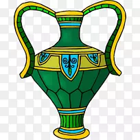 陶器花瓶夹艺术花瓶