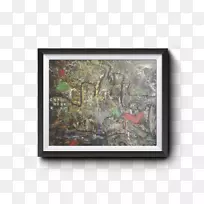 绘画画框现代艺术长方形绘画