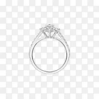 钻石订婚戒指Solit r-戒指结婚戒指-三维钻石灯
