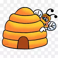 蜂巢蜜蜂剪贴画-蜜蜂