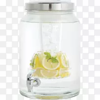 梅森罐柠檬水玻璃-所有东西都包括传单