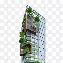 城市设计物业立面混合用途共管公寓-唐华