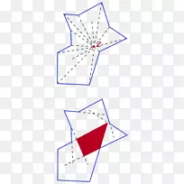点状星形多边形三角形星型域-三角形