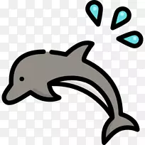海豚가야지海豚甲壳动物剪贴画-海豚