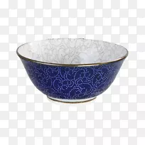碗形陶瓷靛蓝面