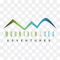 徽标非营利性组织山地及海上探险组织-山顶徒步旅行者