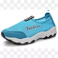 运动鞋蓝色徒步旅行靴合成橡胶拉姆丹灯