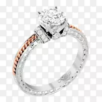 结婚戒指银身珠宝钻石创意婚戒