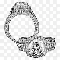 订婚戒指结婚戒指钻石创意婚戒