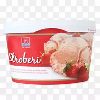 冰淇淋锥牛奶奶油茶冰淇淋草莓冰淇淋