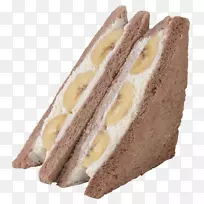 奶油三明治水果面饼面包店-吐司