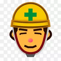 Emojipedia笑脸建筑工程建筑工人-建筑工人