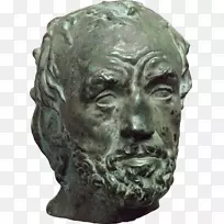 1840-1917雕塑艺术-人-鼻子骨折的男人-罗丹·奥古斯特·罗丹