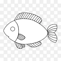 着色书画鱼食物肉鱼