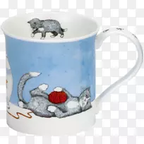 邓肯猫杯骨瓷茶杯猫