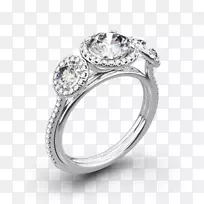 耳环结婚戒指订婚戒指珠宝白金大理石