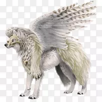传说中的灰狼神话艺术-羽毛