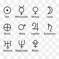 地球行星符号星象符号天文符号炼金术符号地球