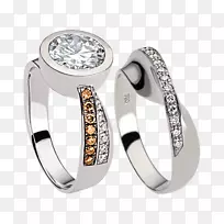 耳环结婚戒指银戒指