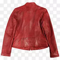 皮夹克飞行夹克时尚-红色夹克