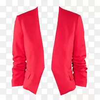 外套h&m夹克衫服装时尚-红色夹克