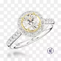 订婚戒指钻石切割珠宝