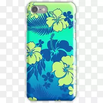 夏威夷ipad迷你ipad 1 iphone x-青绿色水彩