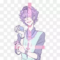 粉笔画哥特亚文化艺术-粉笔心