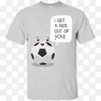 t恤印花袖衣-我喜欢足球