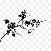 雪中的圣经鸟-贴纸模板-单色纸
