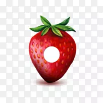 草莓水彩画剪贴画-草莓