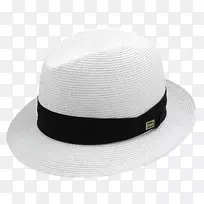 软呢帽白色三边帽