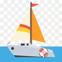帆船表情符号帆船短信-帆