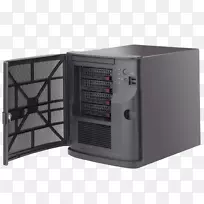 电脑机箱及外壳电源单元，超级微电脑有限公司。微型ITX超级200 W微型1u挂载服务器底盘-计算机