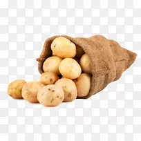 摄影马铃薯麻袋食品-土豆