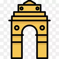 印度门印度大门，帕里温泉画夹艺术-印度教拱门