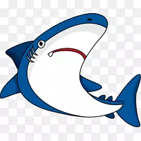 大白鲨沙虎鲨剪贴画-鲨鱼