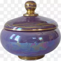 陶罐陶瓷钴蓝玻璃