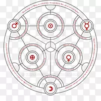 圆炼金术符号全金属炼金术士核嬗变圆