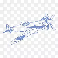 螺旋桨飞机草图.涂鸦飞机