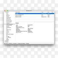 图形卡和视频适配器mac book pro macos图形处理单元-Apple
