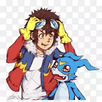 戴维斯Motomiya veemon gatomon Kari Kamiya gabumon-Digimon Davis