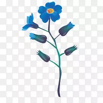 花瓣叶植物茎夹艺术