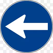 交通标志路标在意大利的强制性路标在英国的箭头-segnale di darezione