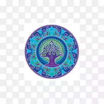 地球曼陀罗贴纸窗藏传佛教-地球