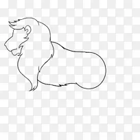 狮子画鬃毛素描-狮子
